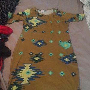 LuLaRoe Julia Aztec unicorn print